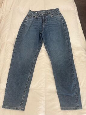 American Eagle Outfitters Straight-Leg Medium Blue Jeans